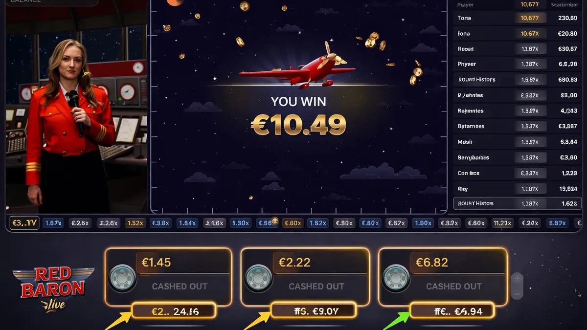 Red Baron game interface overview